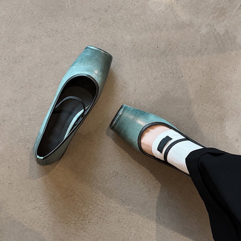 CHIKO Debora Square Toe Block Heels Mary Jane Shoes