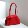 2602BFN251022-2 CHIKO Devina Retro Suede Bowling Bag with Boston Structure
