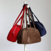 2602BFN251022-5 CHIKO Devina Retro Suede Bowling Bag with Boston Structure
