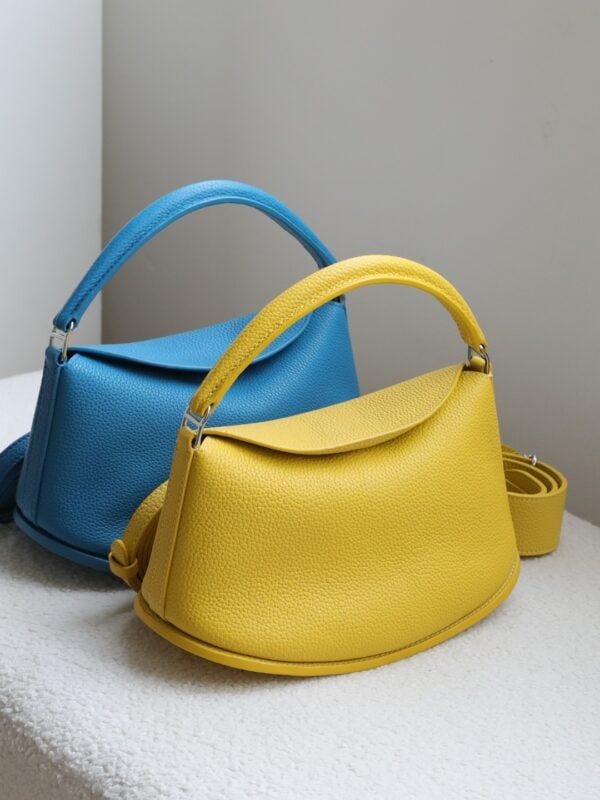 2603BFN26309-1 Soft Pebbled Leather Half Moon Shoulder Bag for Women
