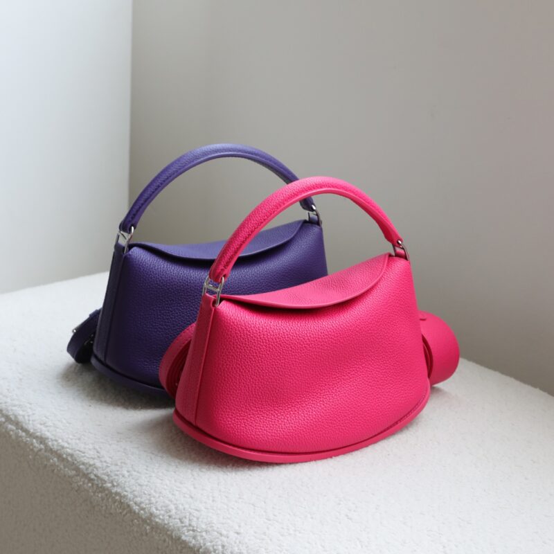 CHIKO Soft Pebbled Leather Half Moon Shoulder Bag for Women – Minimalist Crossbody Hobo Handbag