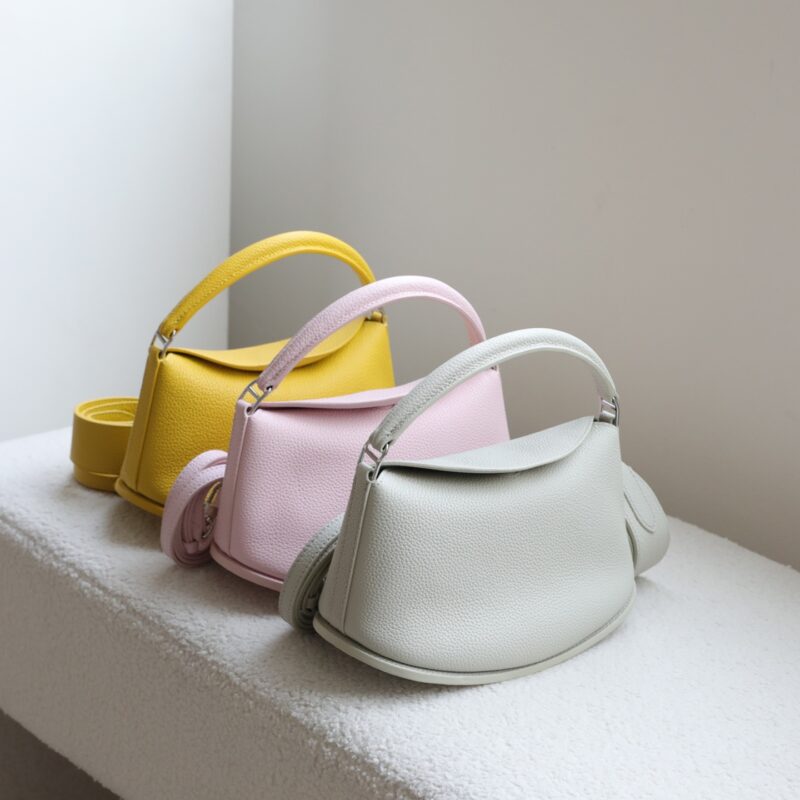 CHIKO Soft Pebbled Leather Half Moon Shoulder Bag for Women – Minimalist Crossbody Hobo Handbag