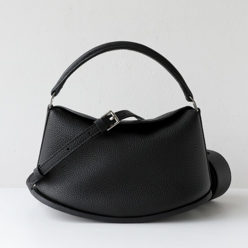 CHIKO Soft Pebbled Leather Half Moon Shoulder Bag for Women – Minimalist Crossbody Hobo Handbag