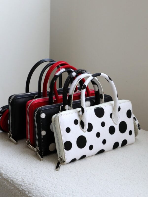 2603BNF187215-1 polka dot mini top handle bag