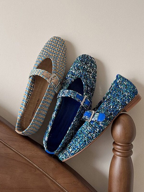 CHIKO Dolora Round Toe Block Heels Mary Jane Flats