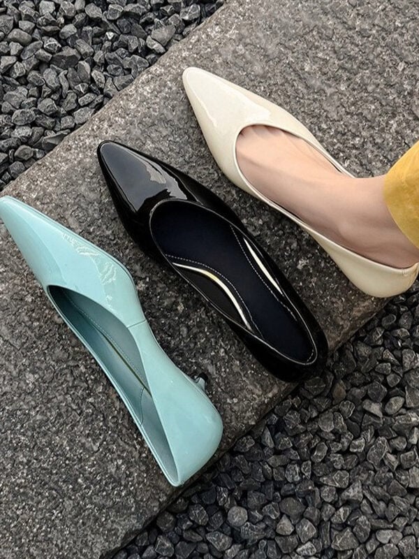 CHIKO Doralynne Pointy Toe Kitten Heels Minimalist Pumps Shoes