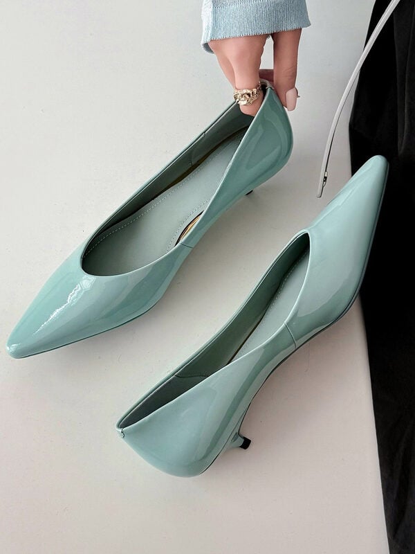 CHIKO Doralynne Pointy Toe Kitten Heels Minimalist Pumps Shoes