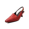 CHIKO Dosi Square Toe Kitten Heels Slingback Shoes