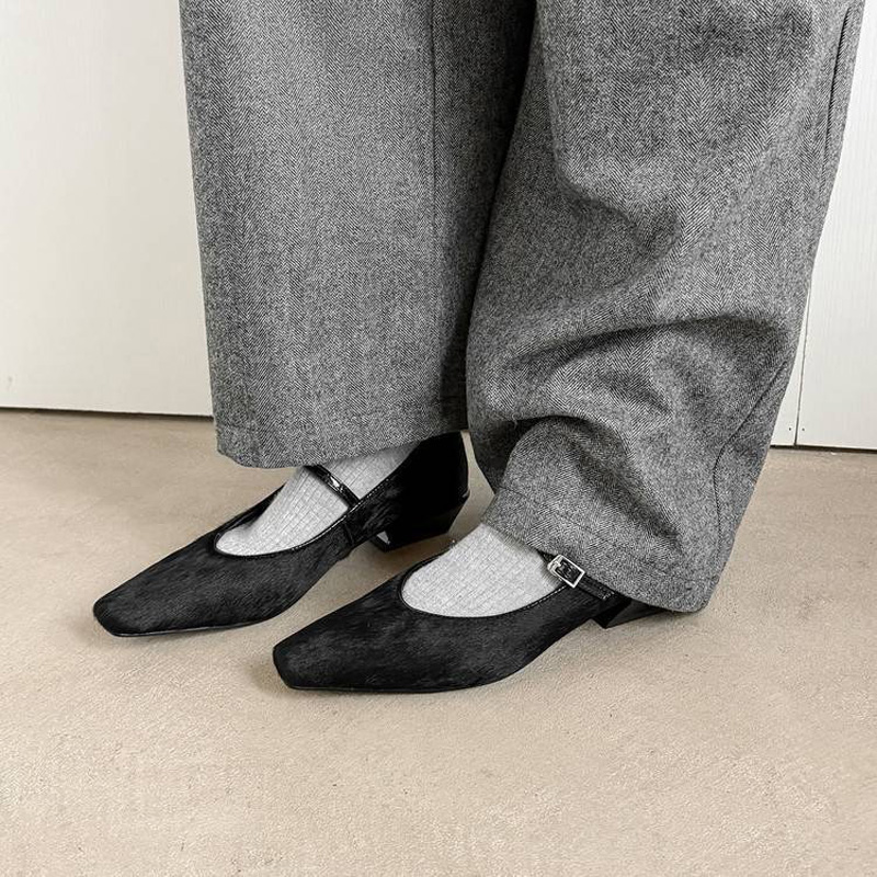 CHIKO Dorthy Square Toe Block Heels Mary Jane Shoes
