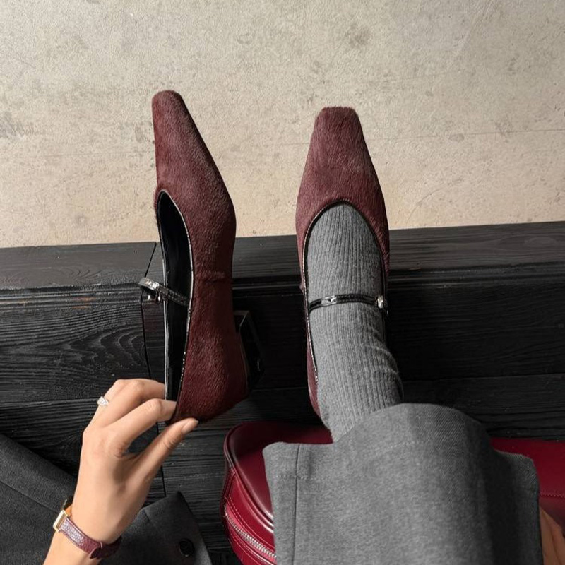 CHIKO Dorthy Square Toe Block Heels Mary Jane Shoes