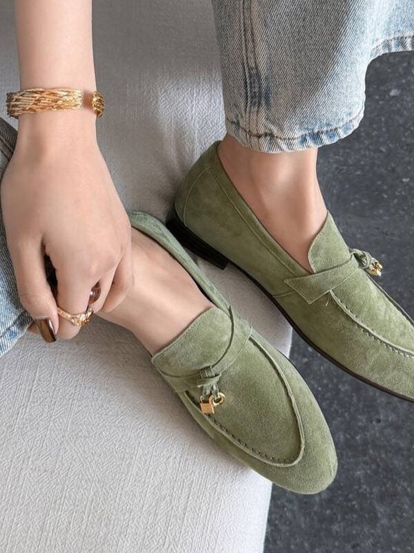 CHIKO Doro Round Toe Block Heels Loafers Shoes