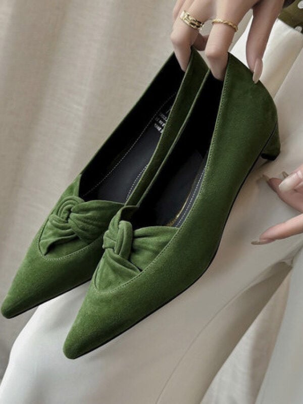 CHIKO Dyann Pointy Toe Block Heels Pumps Shoes