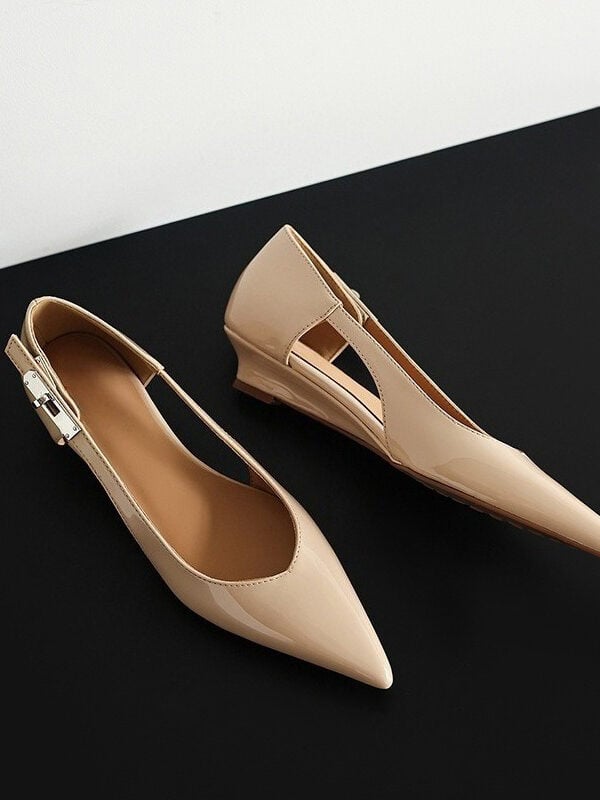 CHIKO Eilis Pointy Toe Wedge Slingback Shoes