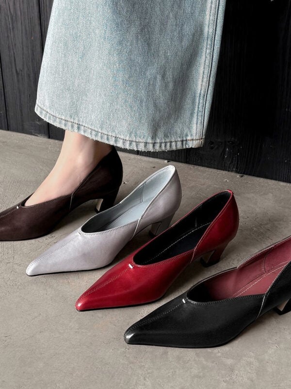 CHIKO Elianore Pointy Toe Kitten Heels Pumps Shoes