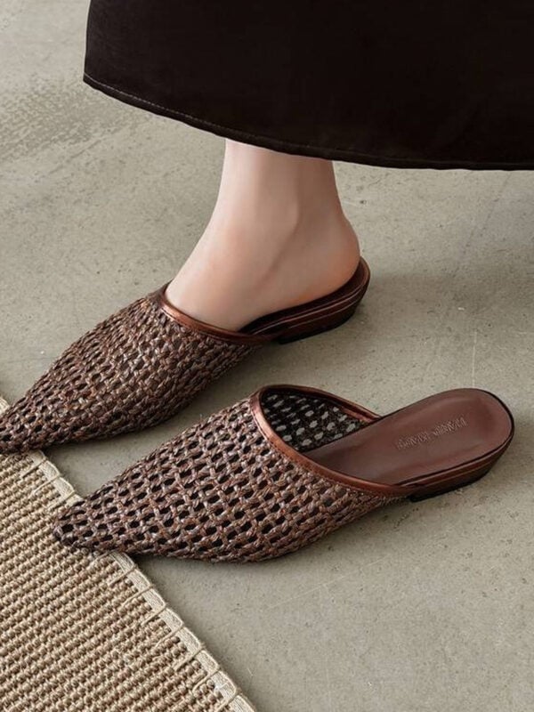 2605SD2108-J534-2 CHIKO Ellene Pointy Toe Block Heels Clogs/Mules Shoes