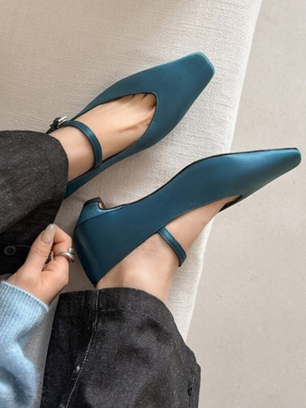 CHIKO Elayne Square Toe Kitten Heels Mary Jane Shoes
