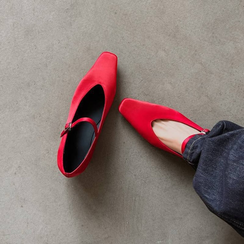 CHIKO Elayne Square Toe Kitten Heels Mary Jane Shoes