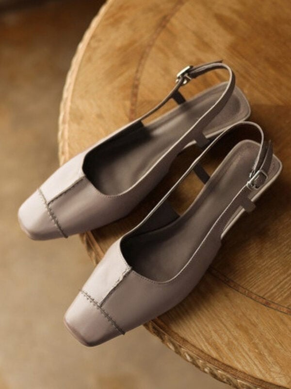 CHIKO Elbertine Square Toe Block Heels Slingback Shoes