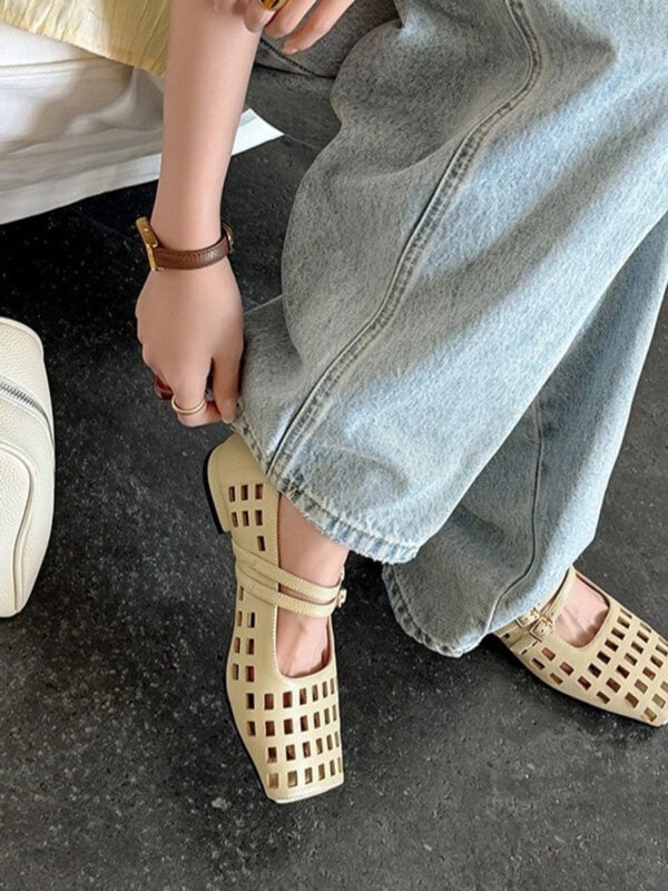 CHIKO Eolanda Peep Toe Block Heels Mary Jane Shoes