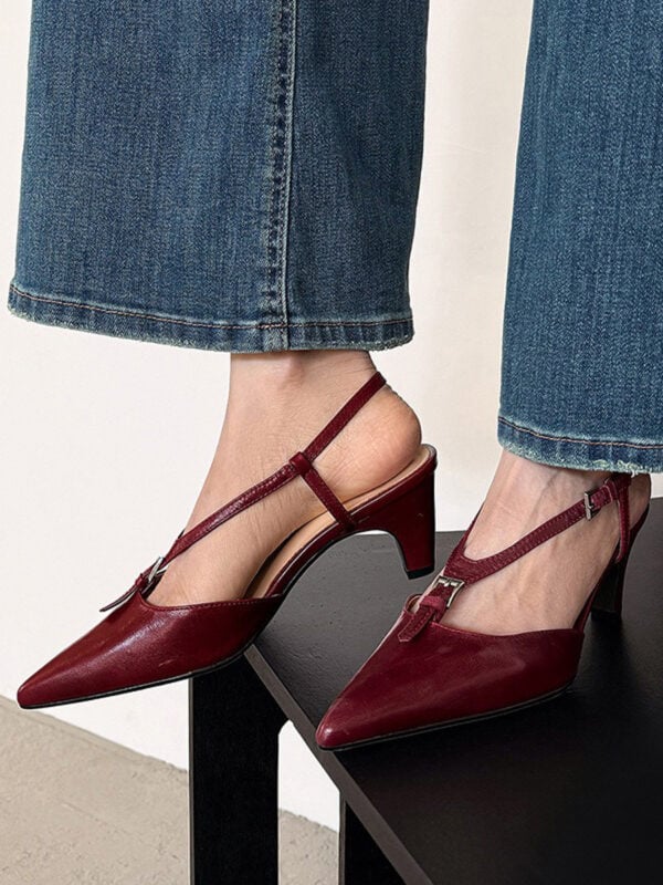 CHIKO Elsinore Pointy Toe Kitten Heels Slingback Shoes