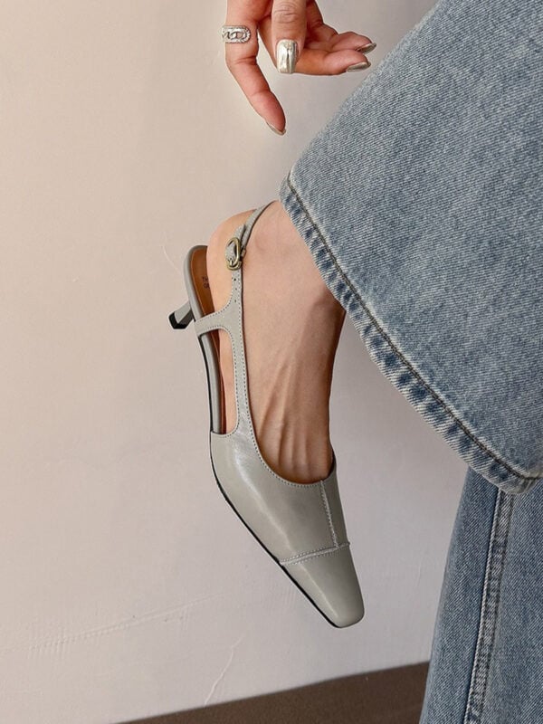 CHIKO Ema Pointy Toe Kitten Heels Slingback Shoes