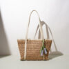 2606XL-XJ2118A-2 CHIKO Woven Straw Tote Bag with Leather Straps