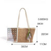 2606XL-XJ2118A-5 CHIKO Woven Straw Tote Bag with Leather Straps