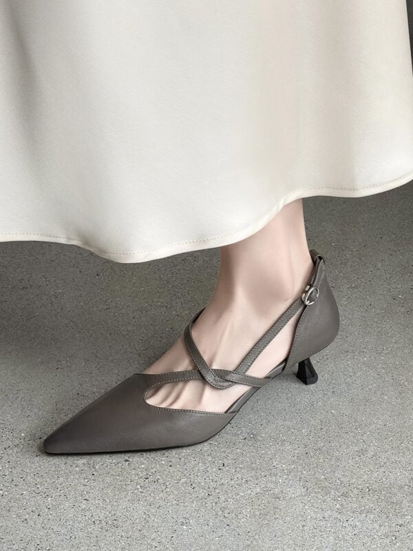 CHIKO Erika Pointy Toe Kitten Heels Slingback Shoes