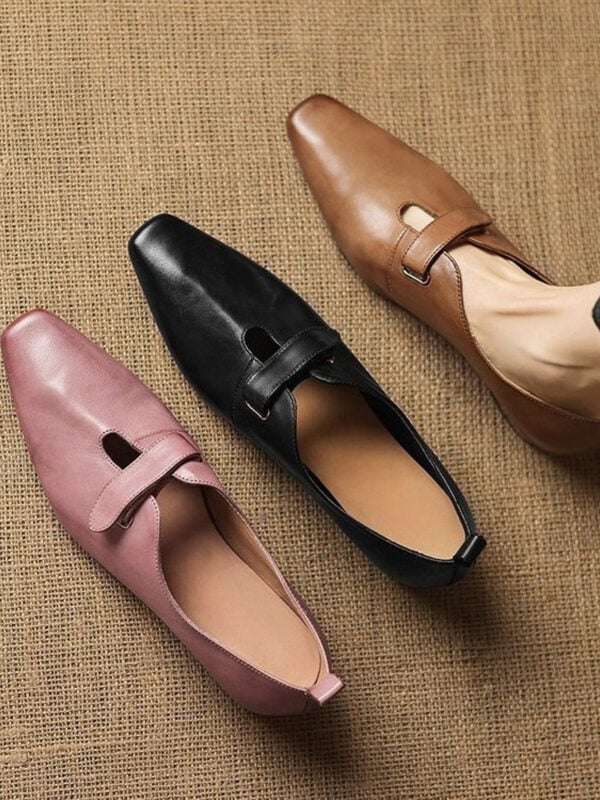 CHIKO Erinn Pointy Toe Block Heels Mary Jane Shoes