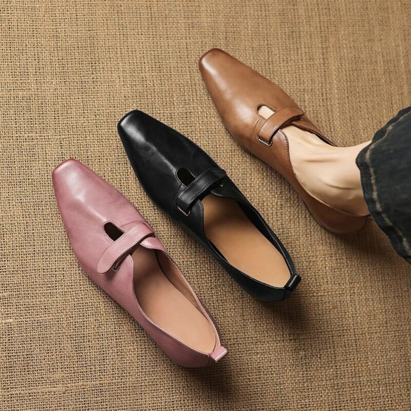 CHIKO Erinn Pointy Toe Block Heels Mary Jane Shoes