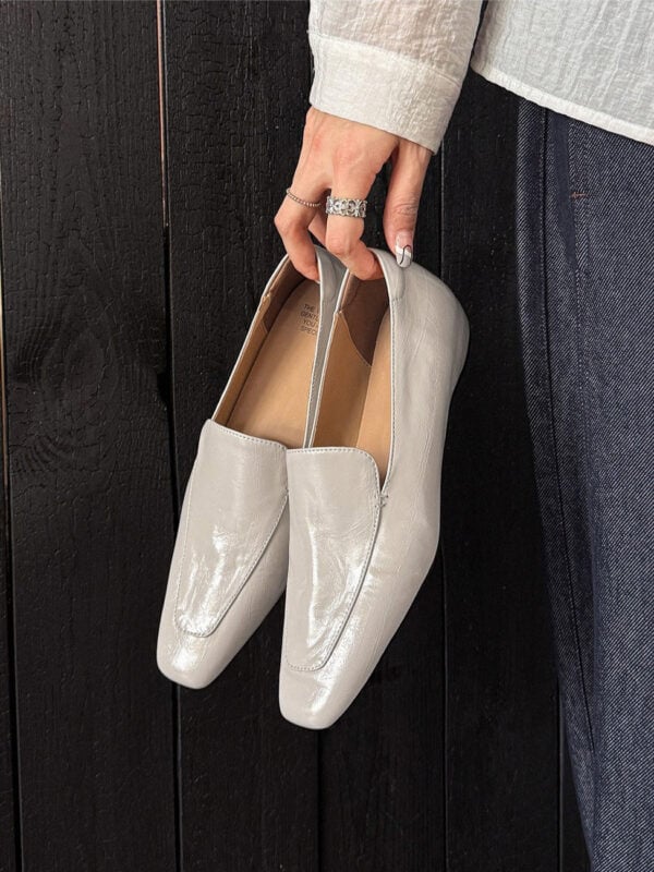CHIKO Florance Square Toe Wedge Loafers Shoes