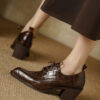 2608BLH31122-3 CHIKO Florie Pointy Toe Block Heels Oxfords Shoes