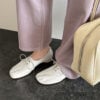 CHIKO Florice Round Toe Block Heels Tabi Shoes, Oxford Flats, Moccasins