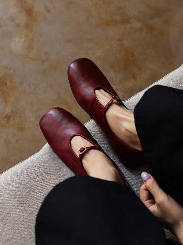 CHIKO Fortune Round Toe Block Heels Mary Jane Shoes