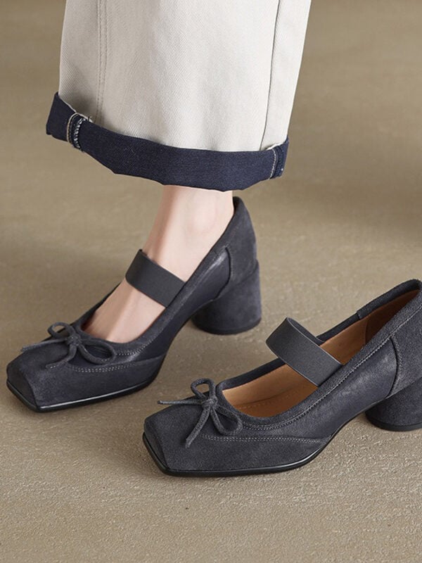 CHIKO Flor Square Toe Block Heels Mary Jane Shoes
