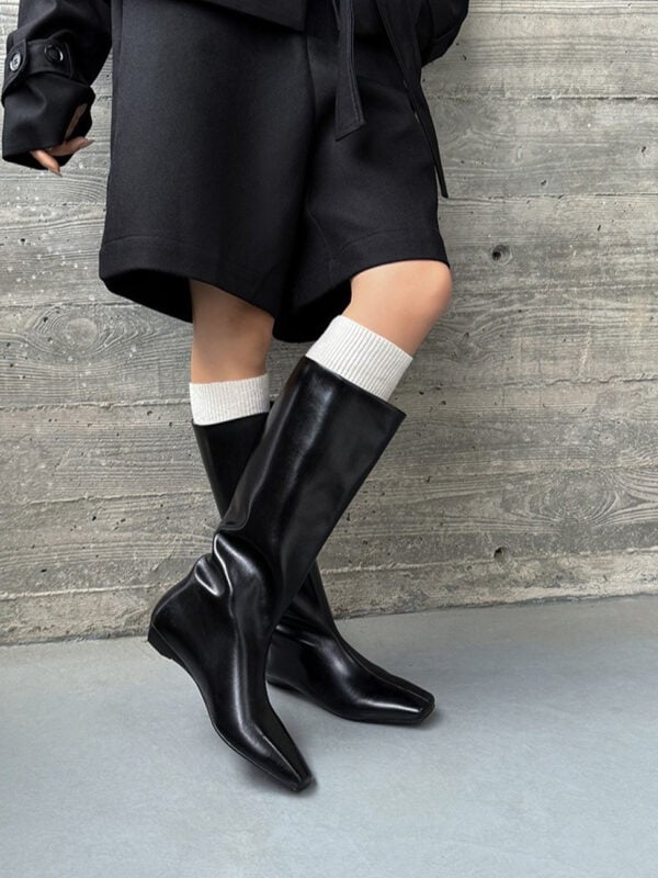 CHIKO Freida Square Toe Wedge Knee High Boots