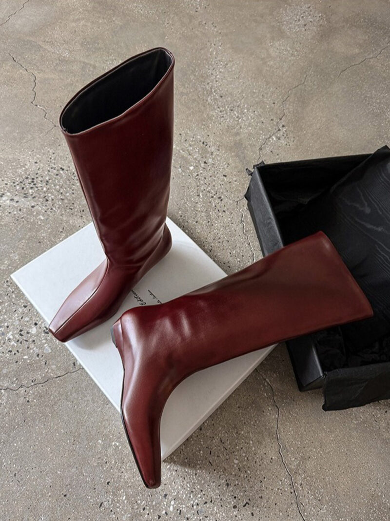 CHIKO Freida Square Toe Wedge Knee High Boots