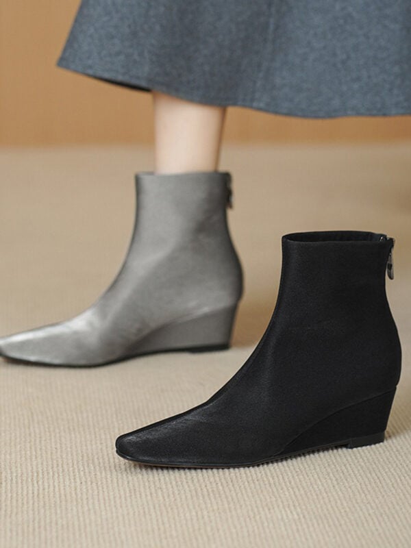 CHIKO Flora Pointy Toe Wedge Ankle Boots