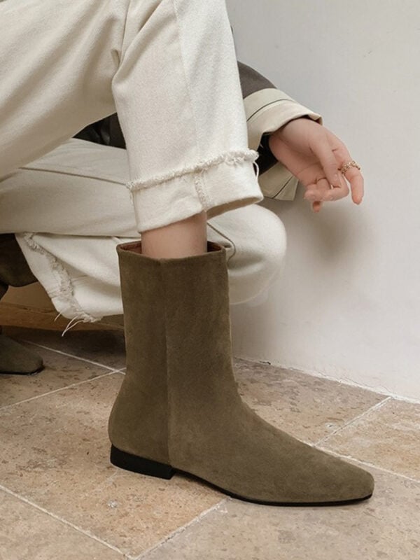 CHIKO Gennifer Pointy Toe Block Heels Ankle Boots