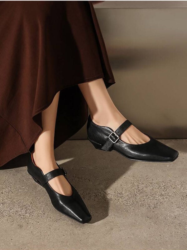 CHIKO Gerda Pointy Toe Block Heels Mary Jane Shoes