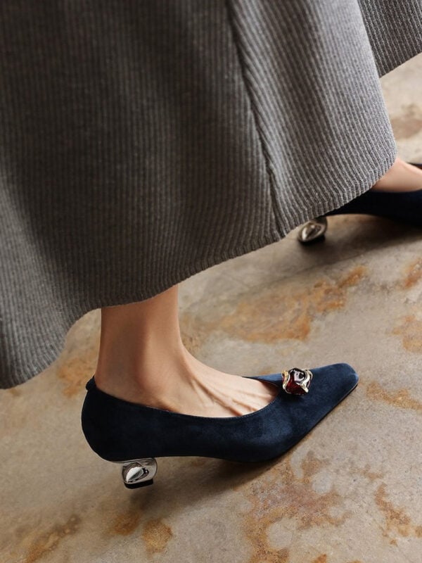 CHIKO Gavrielle Pointy Toe Kitten Heels Pumps Shoes