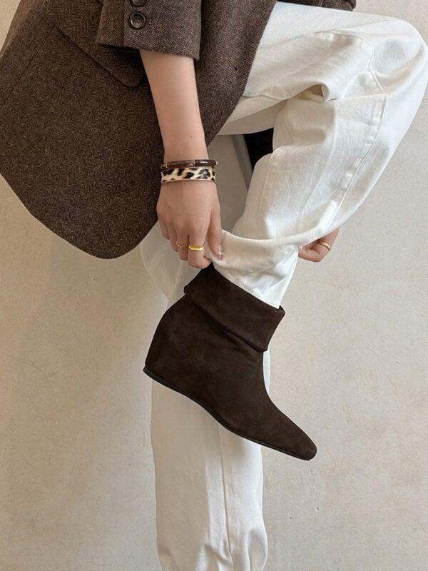 CHIKO Gerri Pointy Toe Wedge Ankle Boots