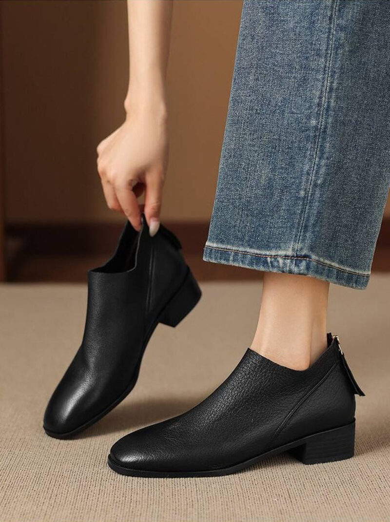 CHIKO Garnet Round Toe Block Heels Booties
