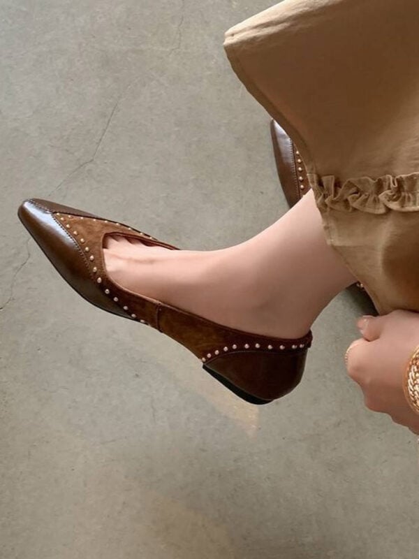 CHIKO Geraldina Pointy Toe Block Heels Flat Shoes